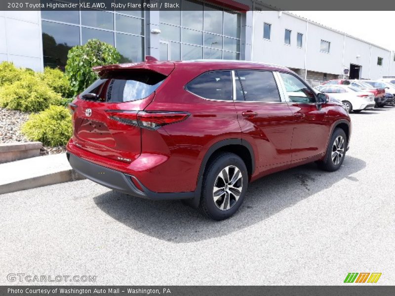 Ruby Flare Pearl / Black 2020 Toyota Highlander XLE AWD