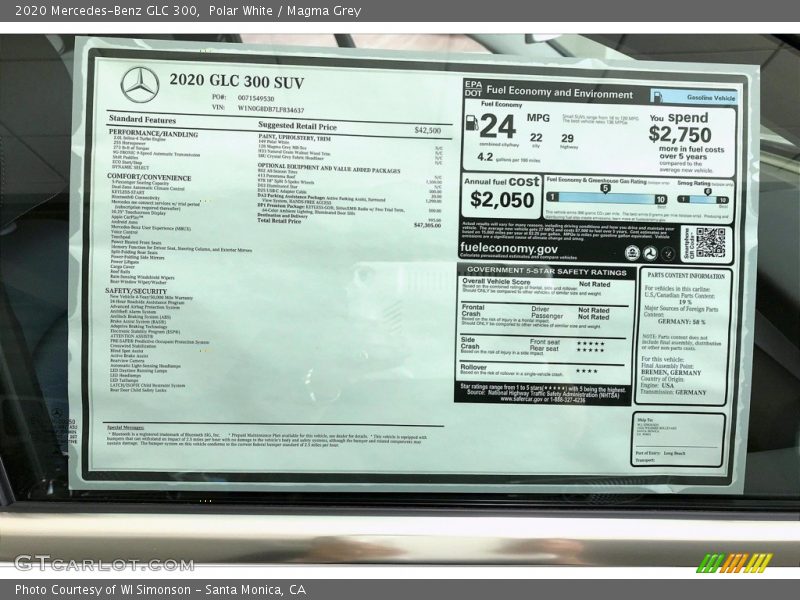 Polar White / Magma Grey 2020 Mercedes-Benz GLC 300