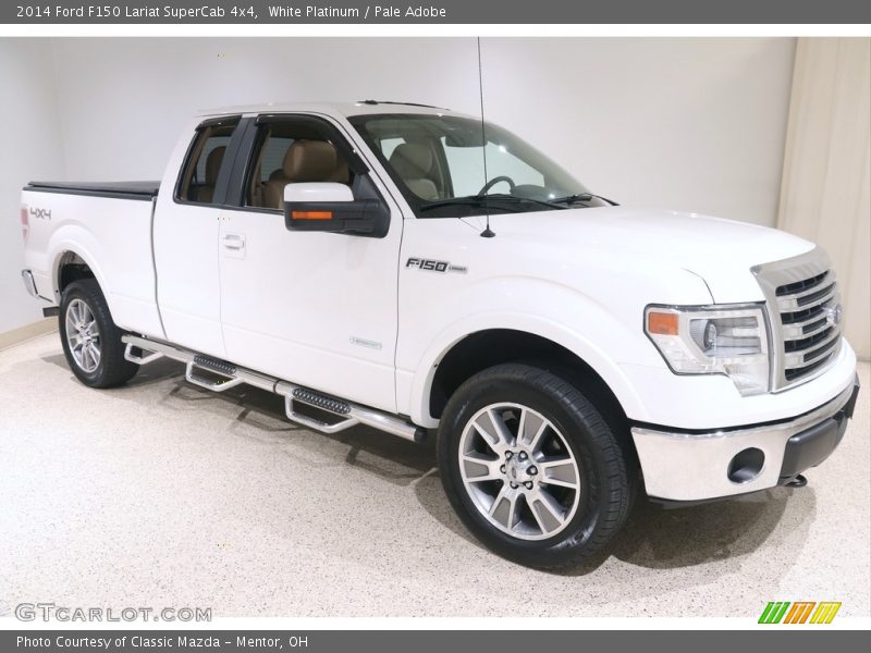 White Platinum / Pale Adobe 2014 Ford F150 Lariat SuperCab 4x4