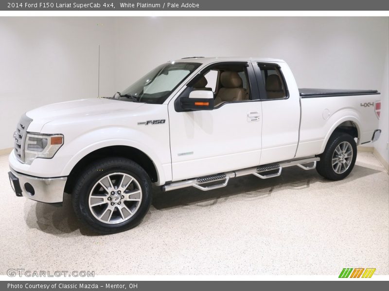 White Platinum / Pale Adobe 2014 Ford F150 Lariat SuperCab 4x4