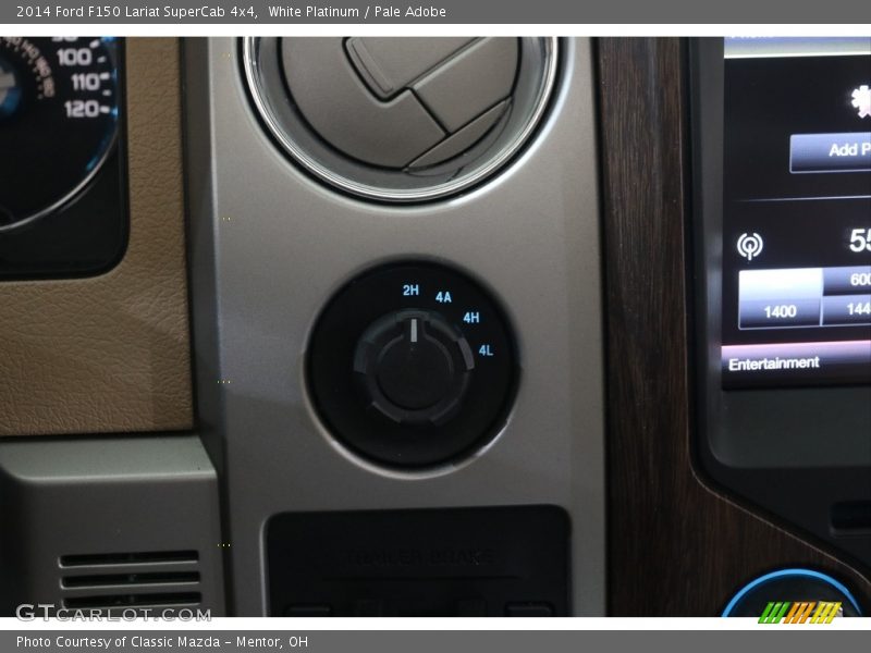 White Platinum / Pale Adobe 2014 Ford F150 Lariat SuperCab 4x4