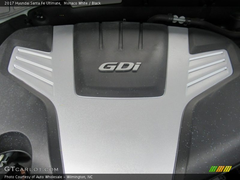 Monaco White / Black 2017 Hyundai Santa Fe Ultimate
