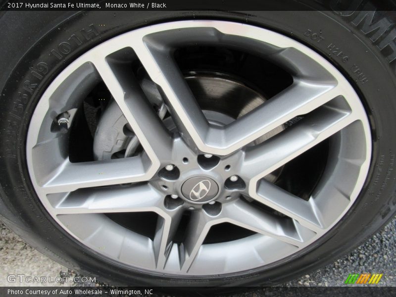 Monaco White / Black 2017 Hyundai Santa Fe Ultimate
