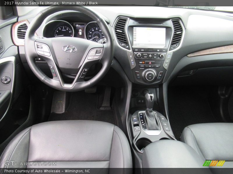 Monaco White / Black 2017 Hyundai Santa Fe Ultimate
