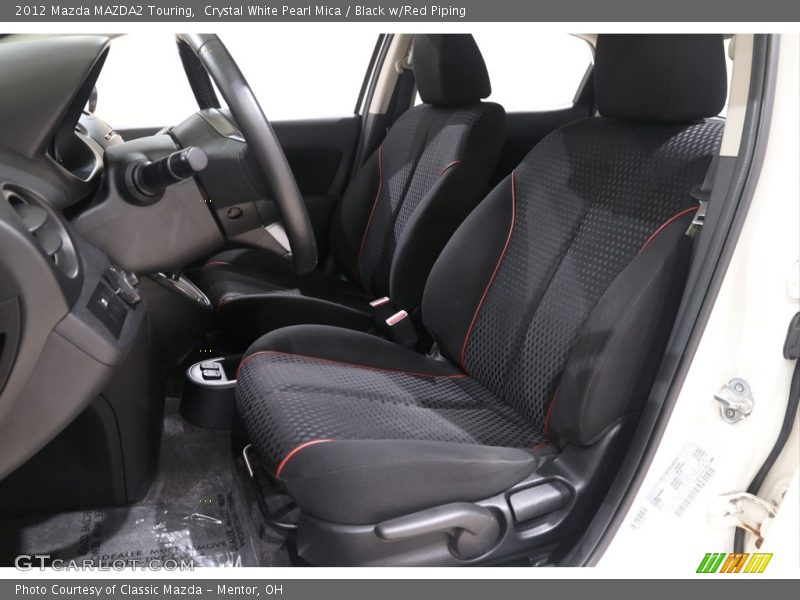 Crystal White Pearl Mica / Black w/Red Piping 2012 Mazda MAZDA2 Touring