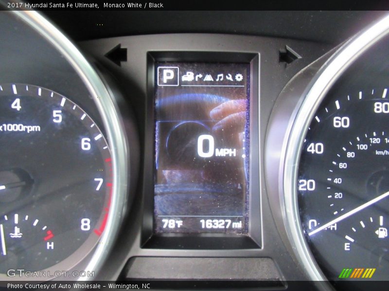 Monaco White / Black 2017 Hyundai Santa Fe Ultimate