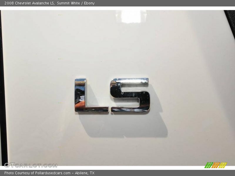 Summit White / Ebony 2008 Chevrolet Avalanche LS