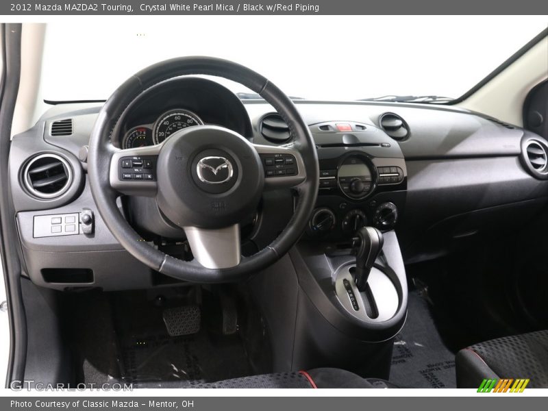 Crystal White Pearl Mica / Black w/Red Piping 2012 Mazda MAZDA2 Touring