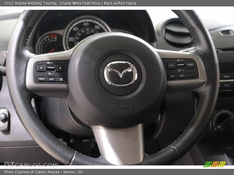 Crystal White Pearl Mica / Black w/Red Piping 2012 Mazda MAZDA2 Touring