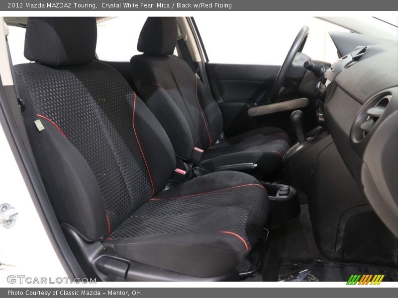 Crystal White Pearl Mica / Black w/Red Piping 2012 Mazda MAZDA2 Touring