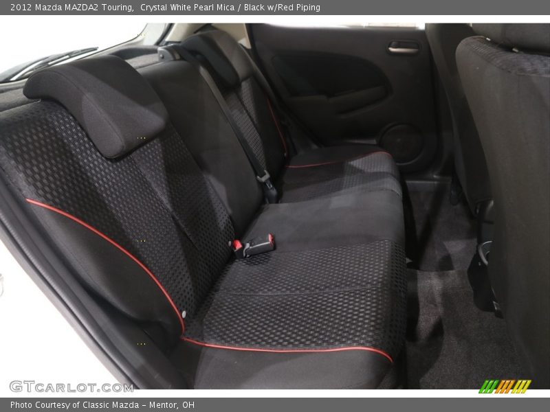 Crystal White Pearl Mica / Black w/Red Piping 2012 Mazda MAZDA2 Touring