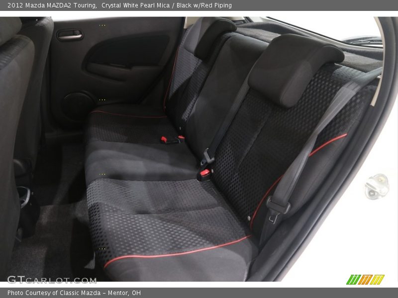Crystal White Pearl Mica / Black w/Red Piping 2012 Mazda MAZDA2 Touring