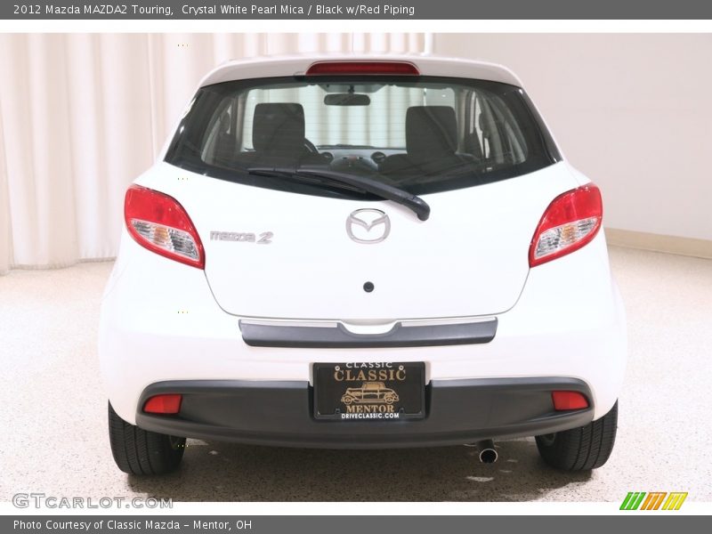 Crystal White Pearl Mica / Black w/Red Piping 2012 Mazda MAZDA2 Touring