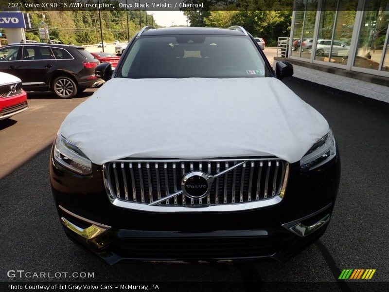 Onyx Black Metallic / Charcoal 2021 Volvo XC90 T6 AWD Inscription