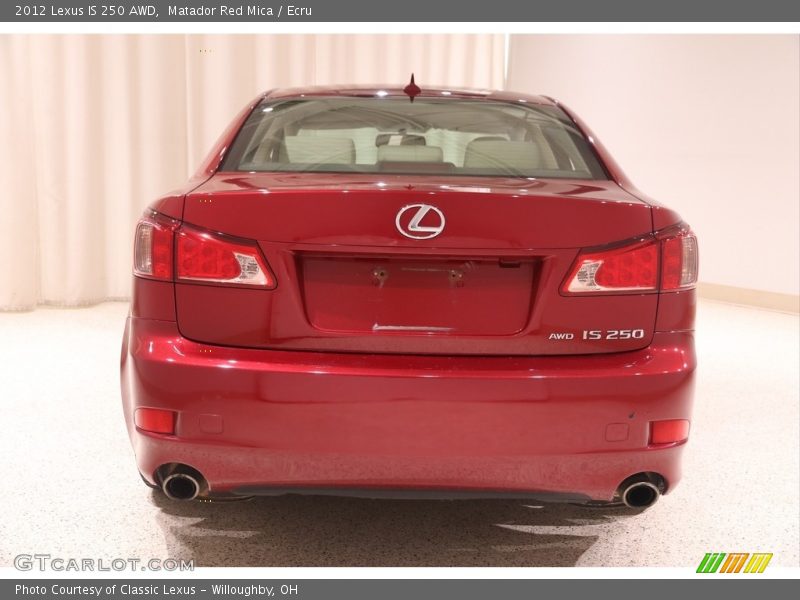 Matador Red Mica / Ecru 2012 Lexus IS 250 AWD