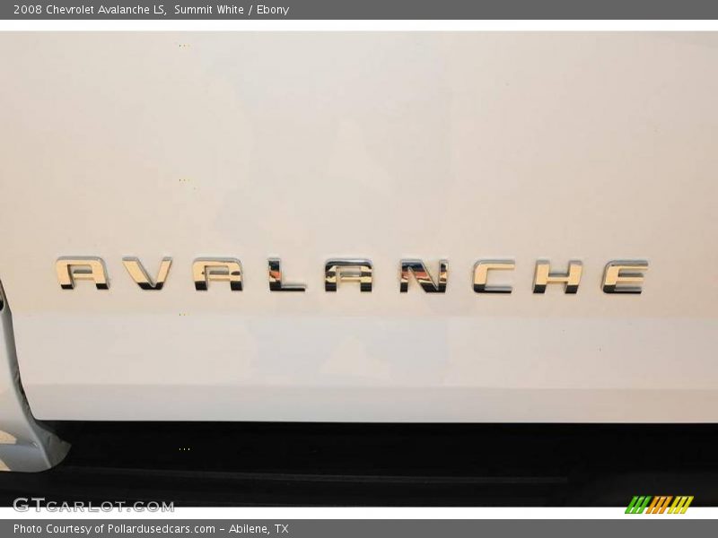 Summit White / Ebony 2008 Chevrolet Avalanche LS