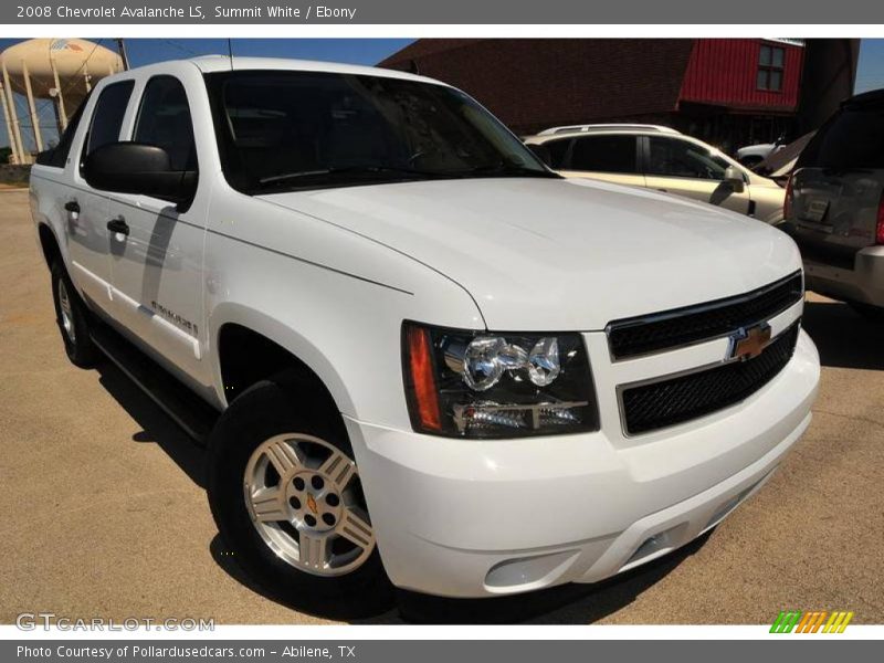 Summit White / Ebony 2008 Chevrolet Avalanche LS