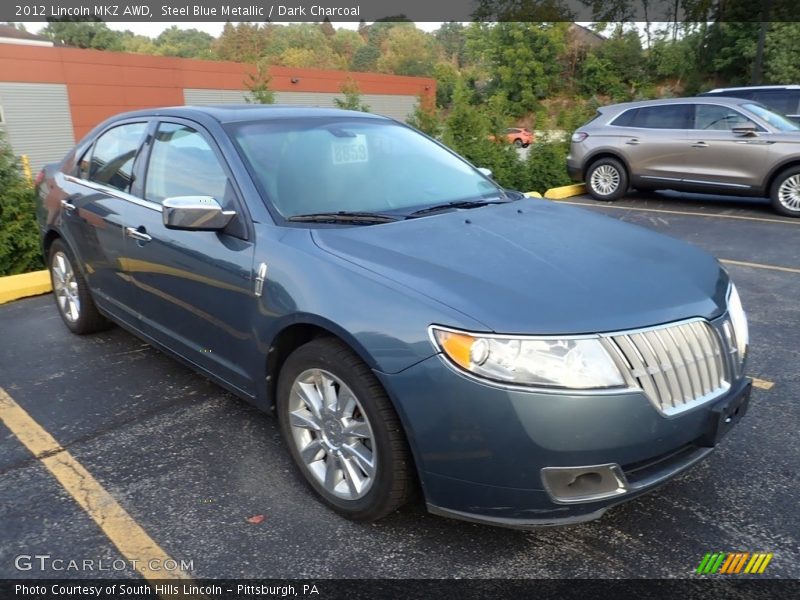 Steel Blue Metallic / Dark Charcoal 2012 Lincoln MKZ AWD