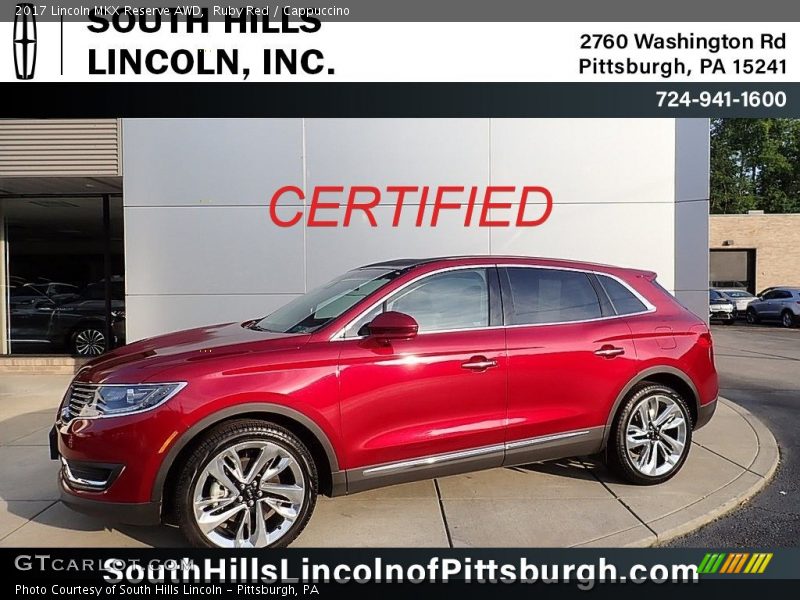 Ruby Red / Cappuccino 2017 Lincoln MKX Reserve AWD