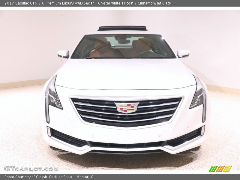 Crystal White Tricoat / Cinnamon/Jet Black 2017 Cadillac CT6 3.6 Premium Luxury AWD Sedan