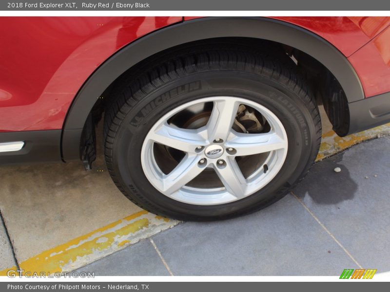 Ruby Red / Ebony Black 2018 Ford Explorer XLT