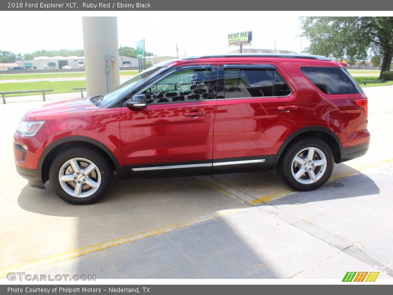 Ruby Red / Ebony Black 2018 Ford Explorer XLT