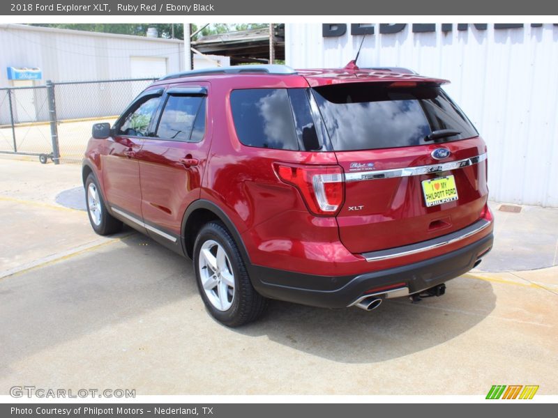 Ruby Red / Ebony Black 2018 Ford Explorer XLT
