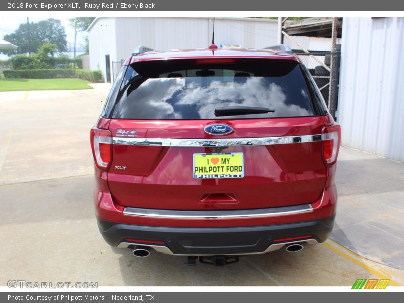 Ruby Red / Ebony Black 2018 Ford Explorer XLT