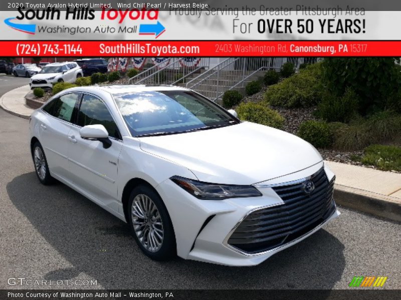 Wind Chill Pearl / Harvest Beige 2020 Toyota Avalon Hybrid Limited