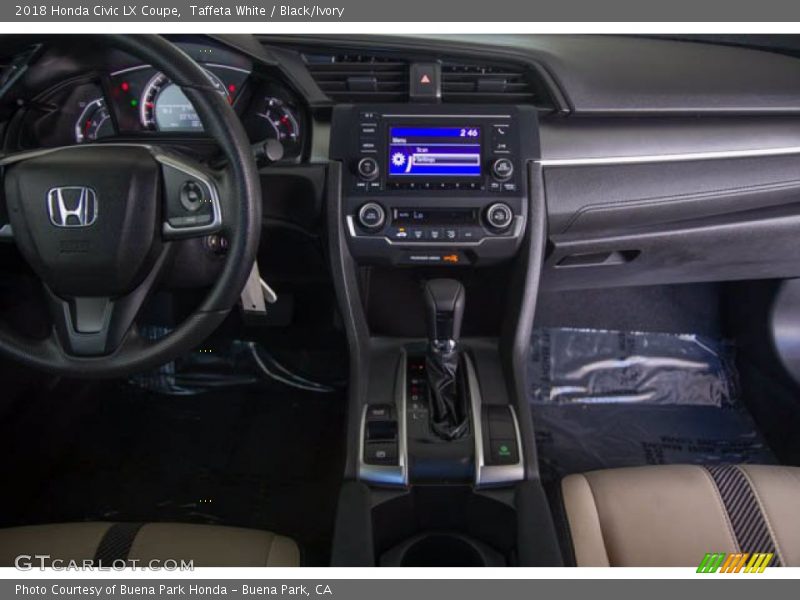Taffeta White / Black/Ivory 2018 Honda Civic LX Coupe