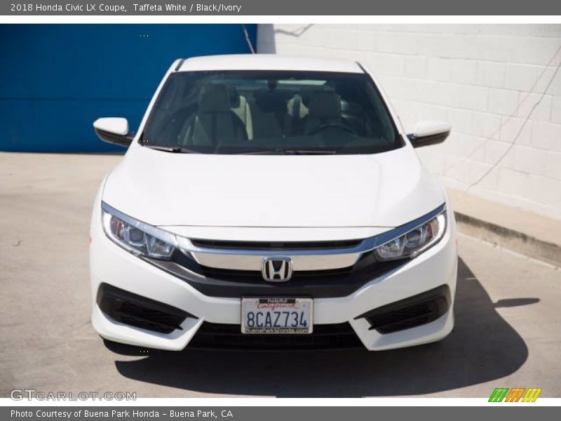 Taffeta White / Black/Ivory 2018 Honda Civic LX Coupe