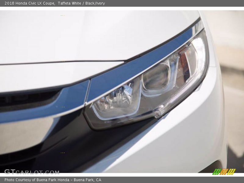 Taffeta White / Black/Ivory 2018 Honda Civic LX Coupe