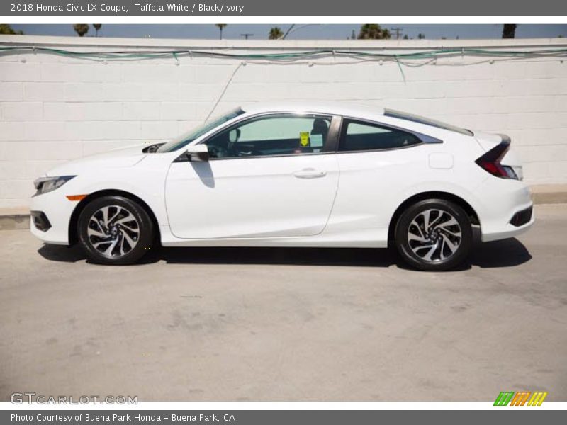 Taffeta White / Black/Ivory 2018 Honda Civic LX Coupe