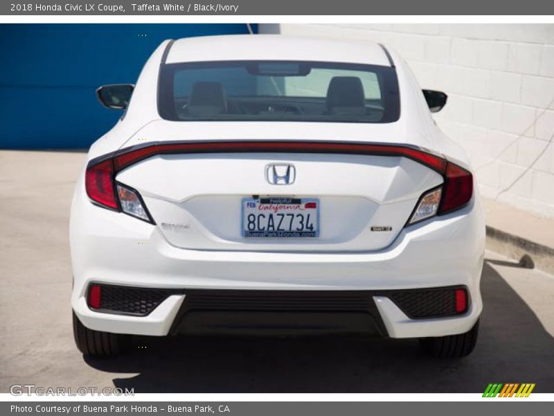 Taffeta White / Black/Ivory 2018 Honda Civic LX Coupe