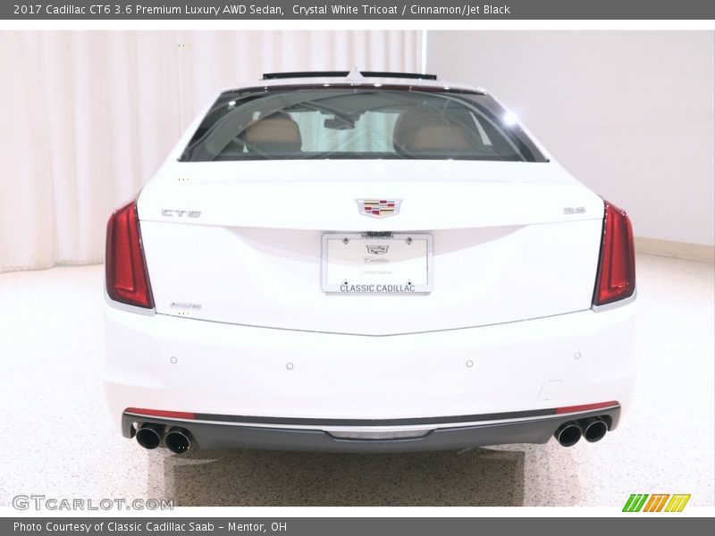 Crystal White Tricoat / Cinnamon/Jet Black 2017 Cadillac CT6 3.6 Premium Luxury AWD Sedan