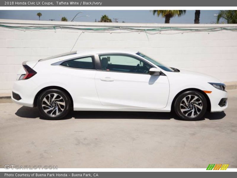 Taffeta White / Black/Ivory 2018 Honda Civic LX Coupe