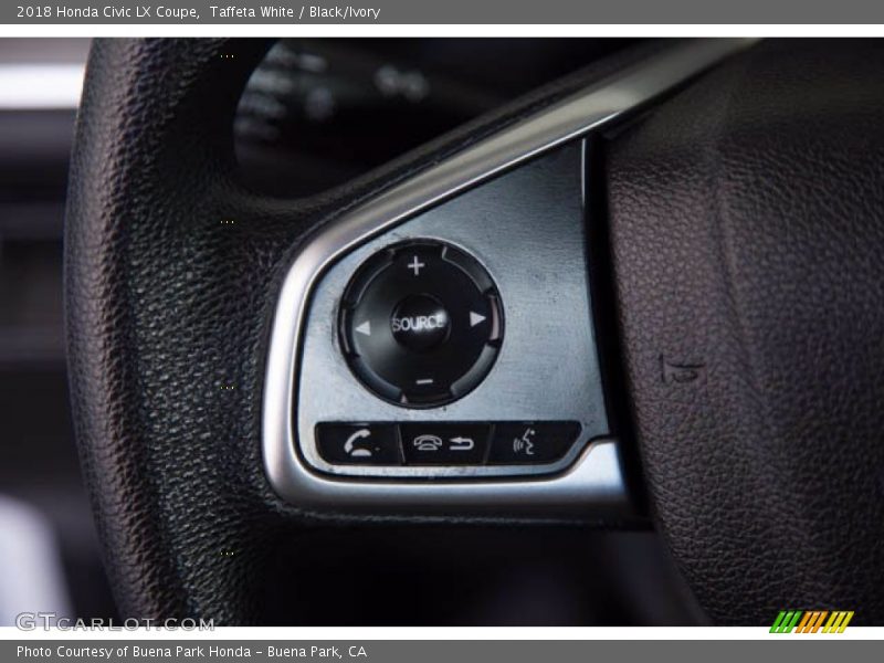 Taffeta White / Black/Ivory 2018 Honda Civic LX Coupe