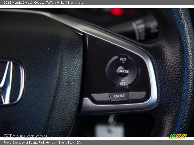 Taffeta White / Black/Ivory 2018 Honda Civic LX Coupe
