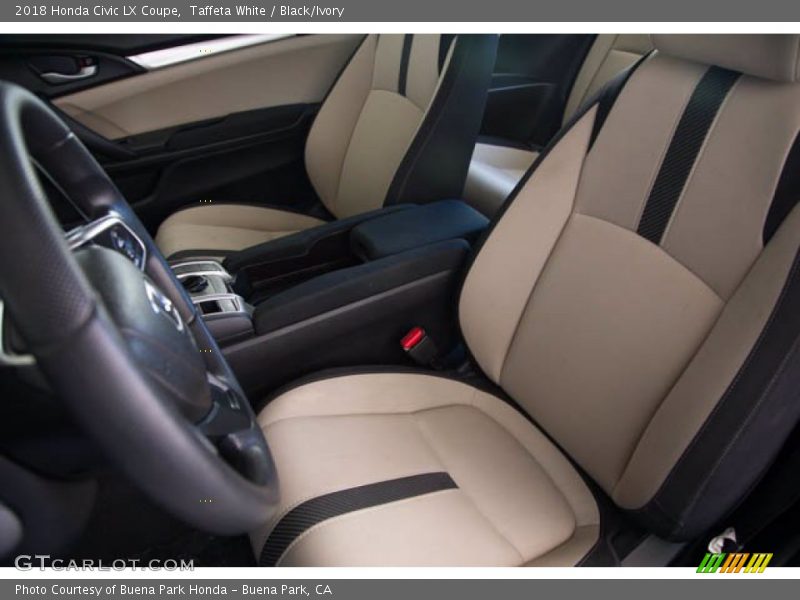 Taffeta White / Black/Ivory 2018 Honda Civic LX Coupe