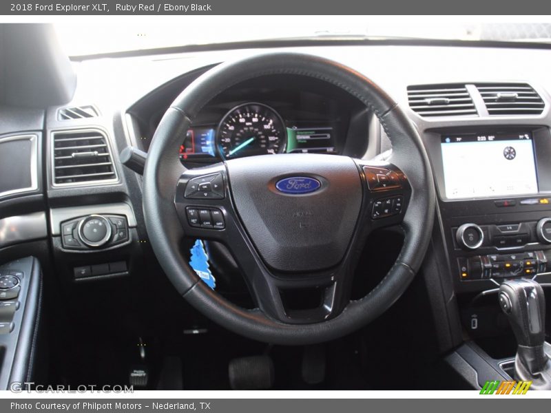Ruby Red / Ebony Black 2018 Ford Explorer XLT