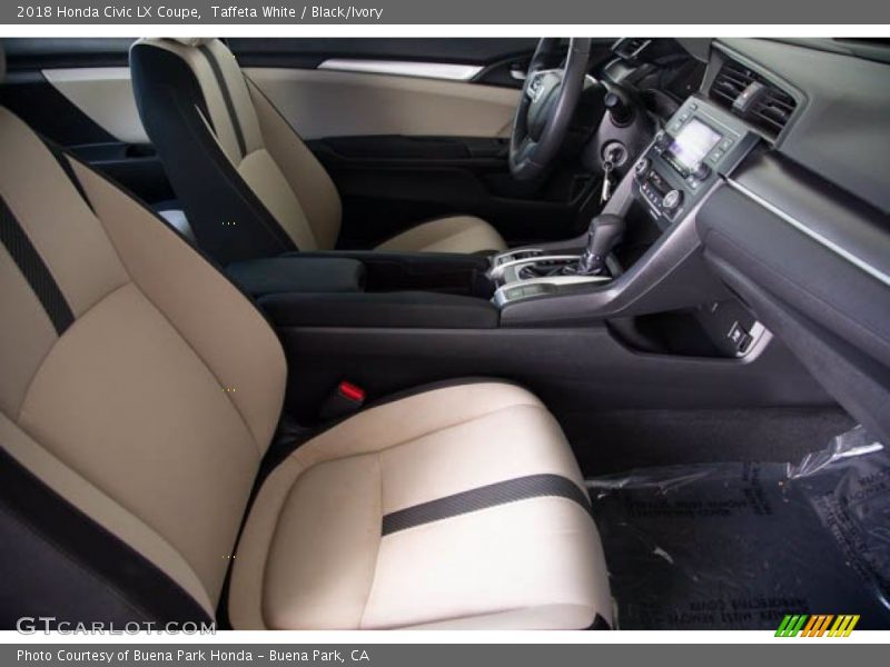 Taffeta White / Black/Ivory 2018 Honda Civic LX Coupe