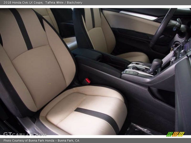 Taffeta White / Black/Ivory 2018 Honda Civic LX Coupe