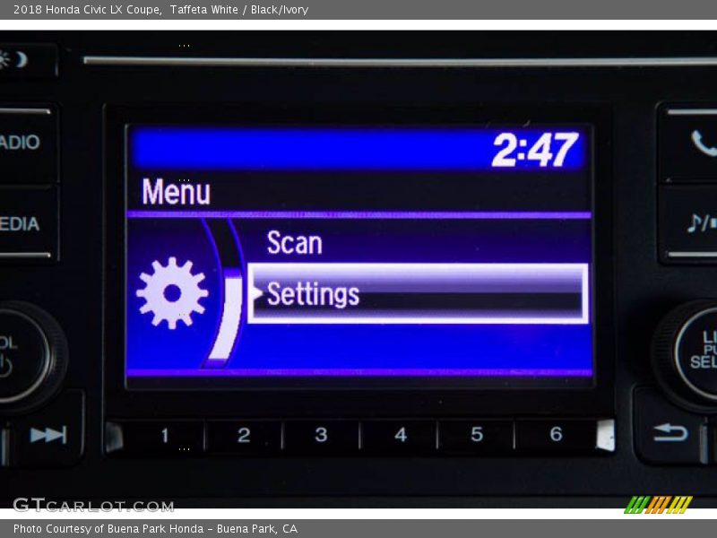 Taffeta White / Black/Ivory 2018 Honda Civic LX Coupe