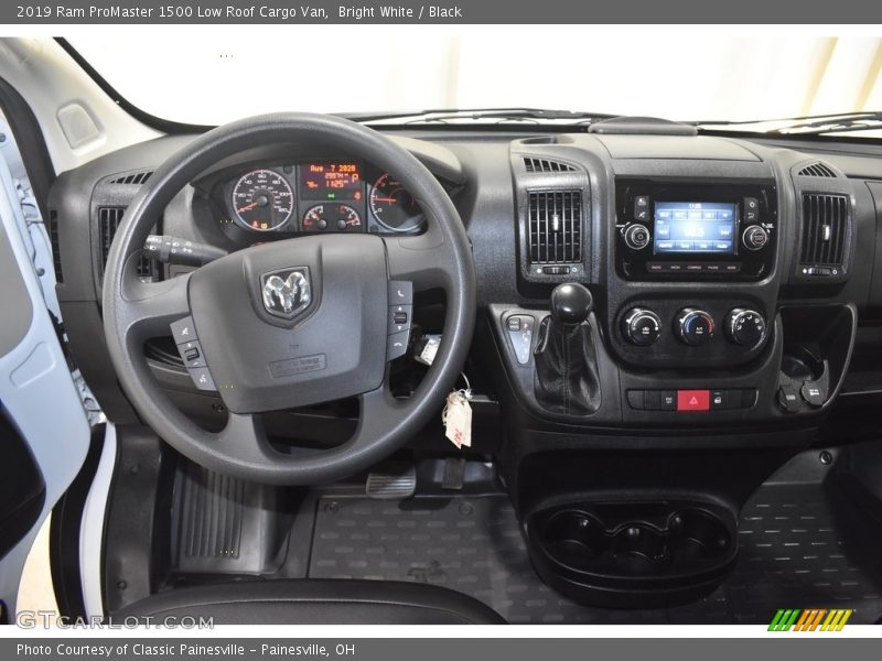 Bright White / Black 2019 Ram ProMaster 1500 Low Roof Cargo Van