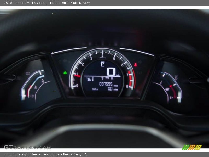 Taffeta White / Black/Ivory 2018 Honda Civic LX Coupe