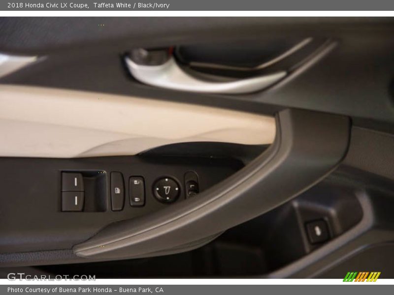 Taffeta White / Black/Ivory 2018 Honda Civic LX Coupe