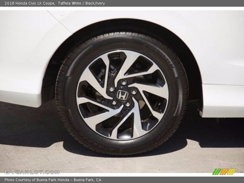 Taffeta White / Black/Ivory 2018 Honda Civic LX Coupe