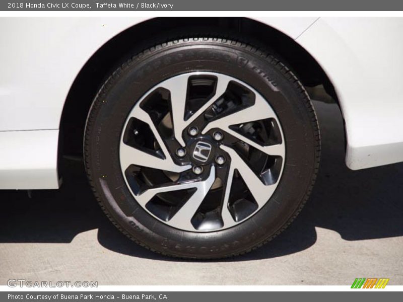 Taffeta White / Black/Ivory 2018 Honda Civic LX Coupe