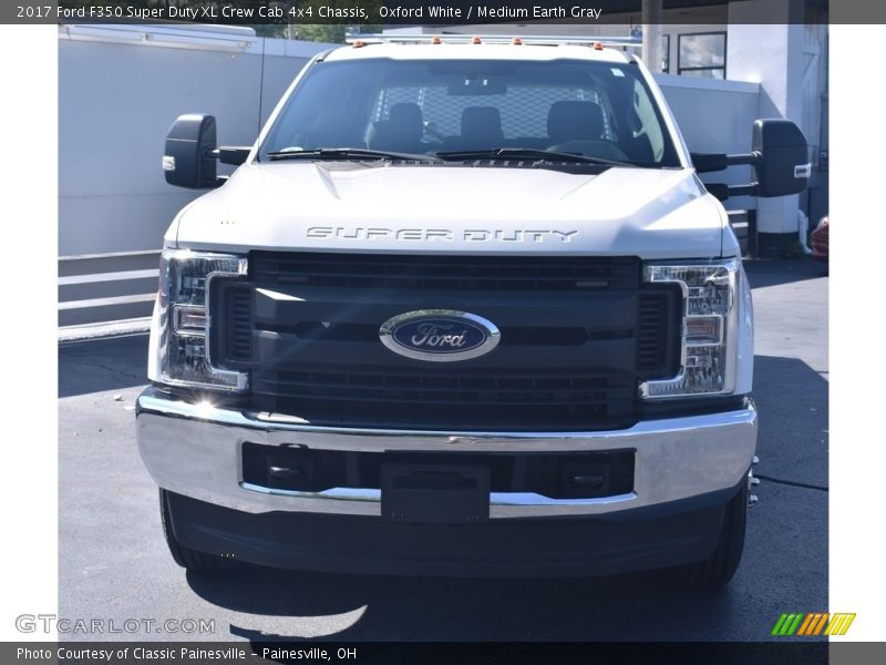 Oxford White / Medium Earth Gray 2017 Ford F350 Super Duty XL Crew Cab 4x4 Chassis