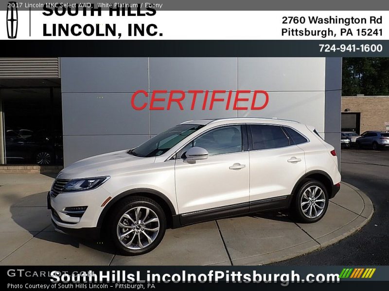 White Platinum / Ebony 2017 Lincoln MKC Select AWD